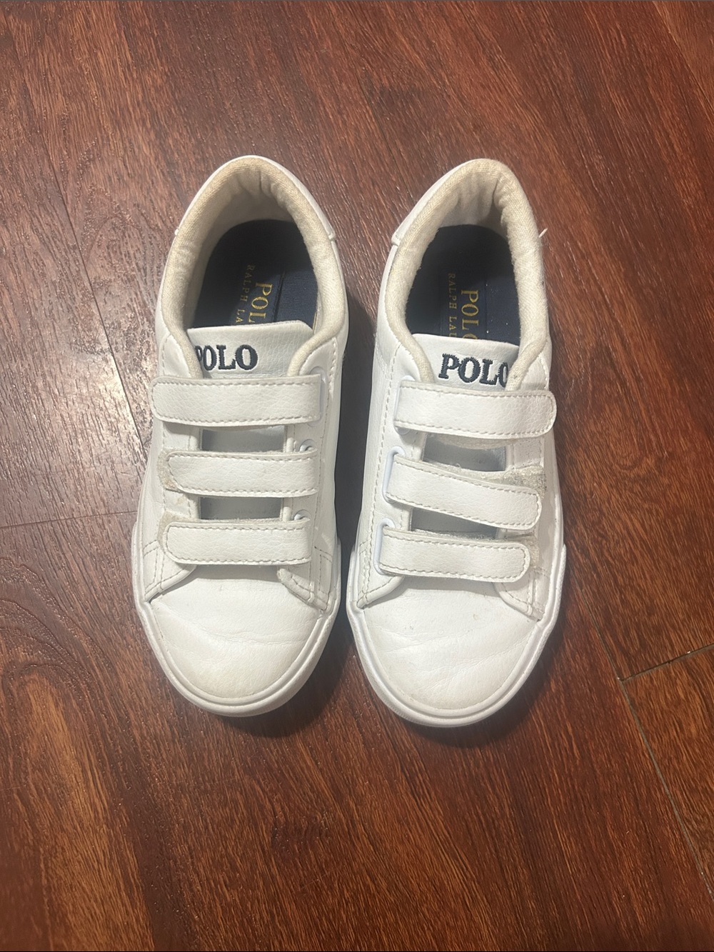 Polo by Ralph Lauren Kids White Triple Velcro Sneakers